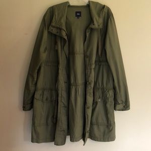 Lightweight Gap Army Green Hooded Duffle Coat XXL
